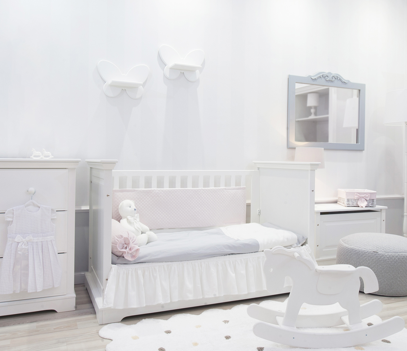 Roze Royal quilted bed bumper Kidsluxury