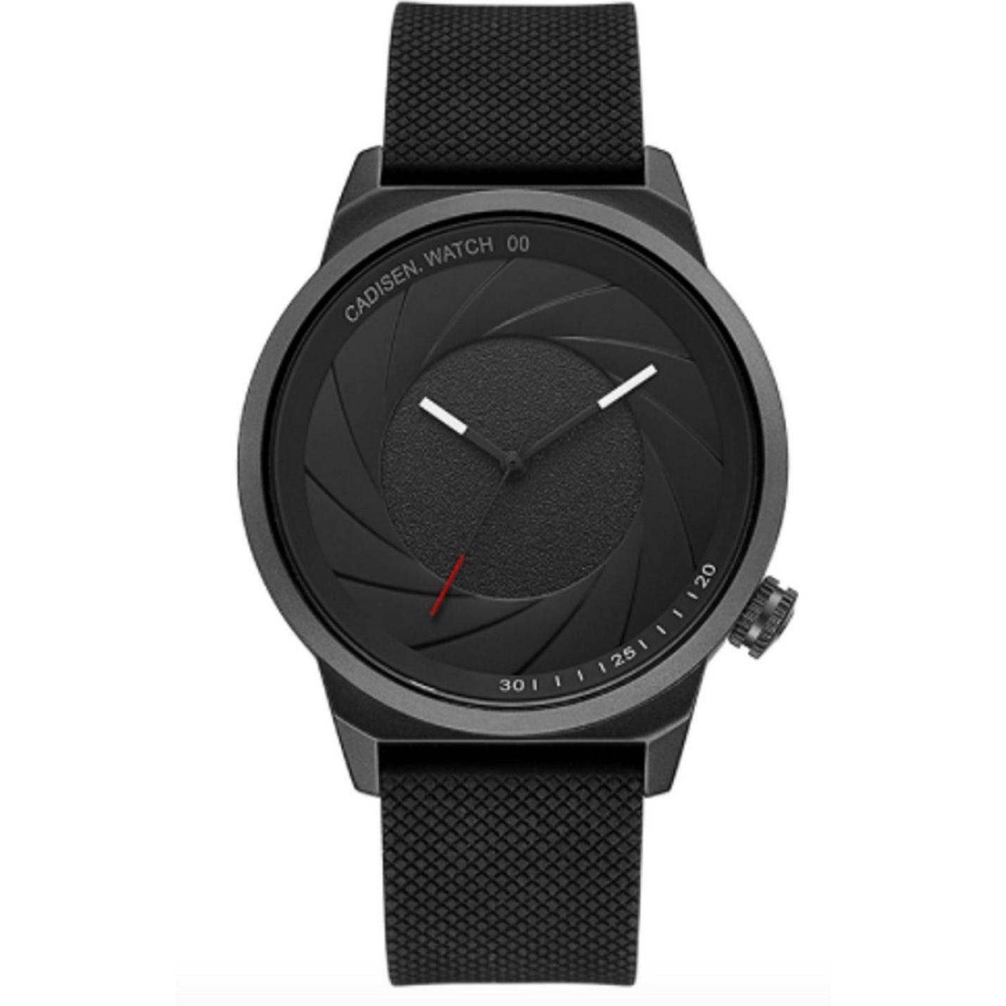 Hidzo Horloge Cadisen ø 37 mm - Zwart - Inclusief horlogedoosje
