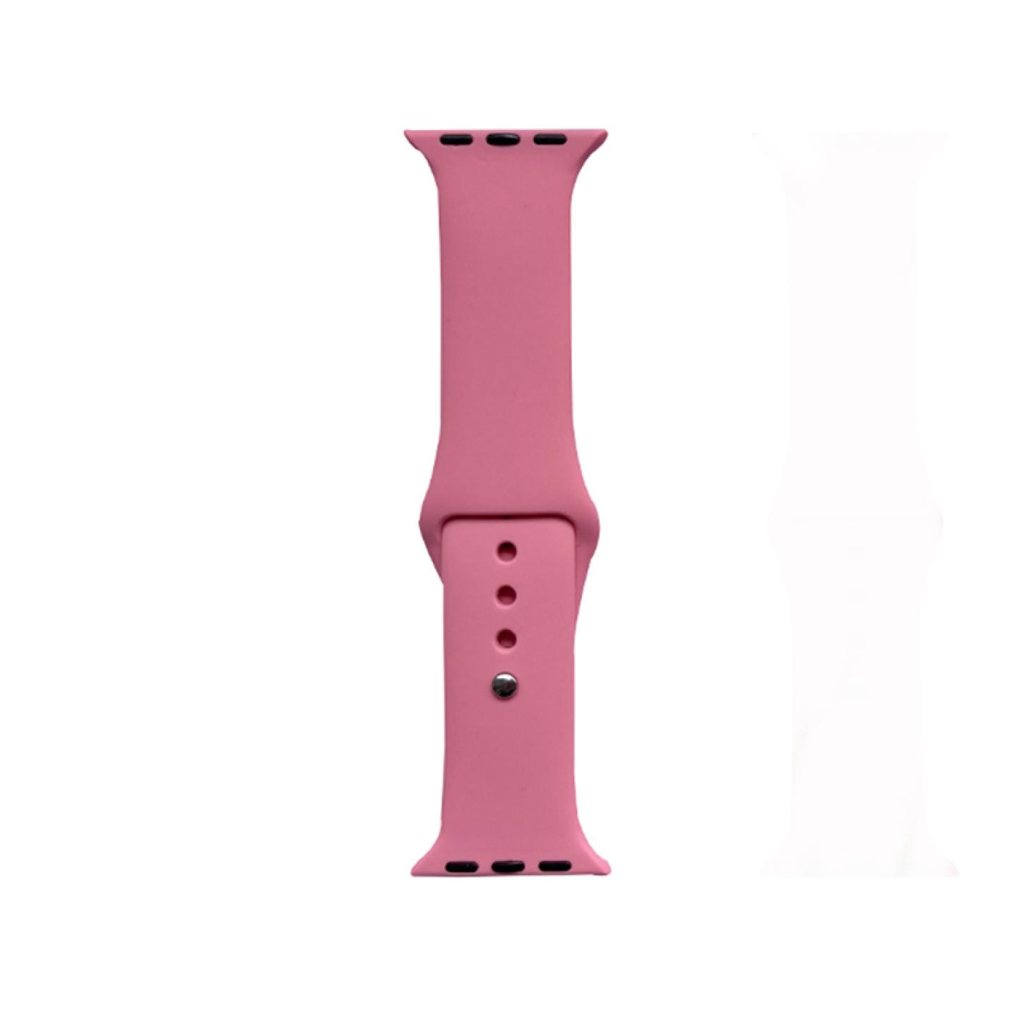 Hidzo Horlogebandje - Geschikt Voor Apple Watch Series 1/2/3/4 - 42MM / 44MM - Siliconen - Roze