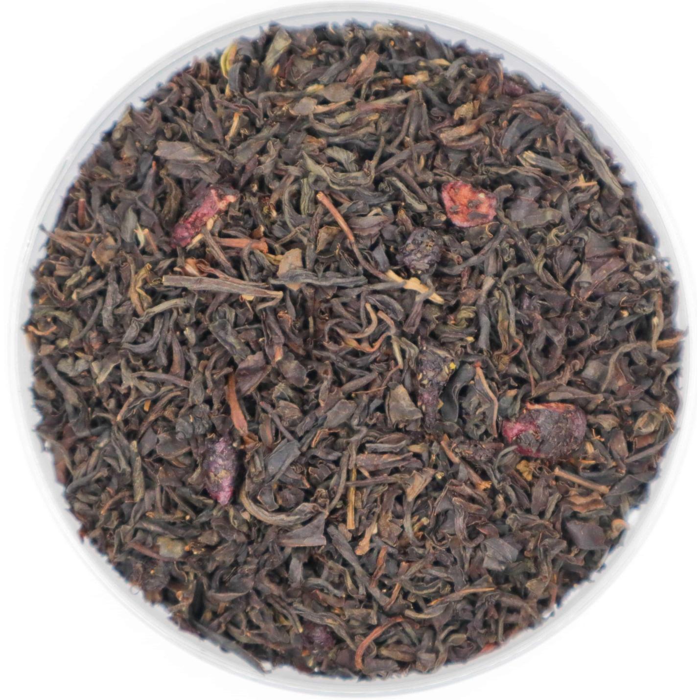 Cherry Cheeks - Losse Thee - Deze zwarte thee is op smaak gebracht met stukjes zure kers - 50 gram Amberpot