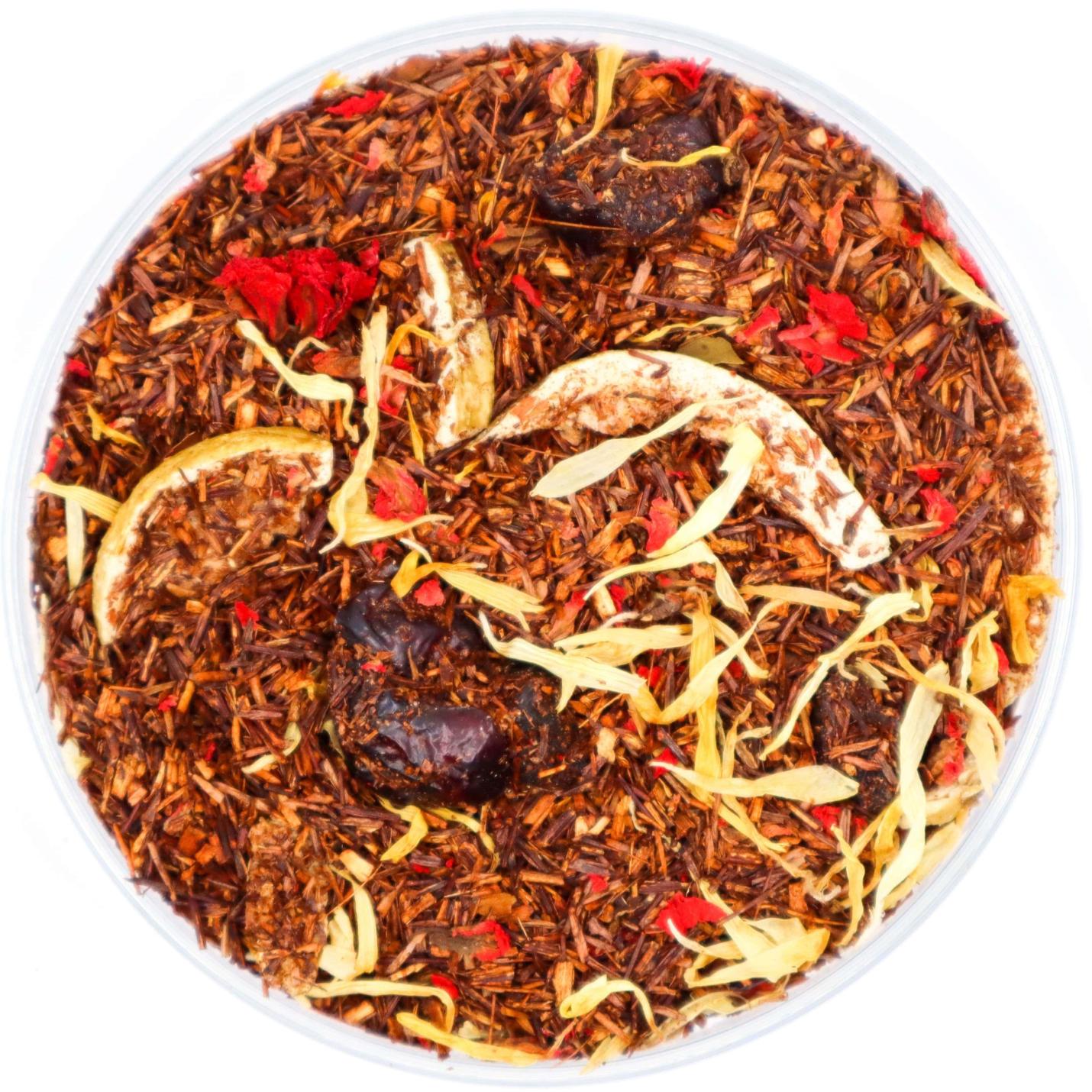 Granada - Losse Thee - Een rooibos thee met een licht zure smaak - 70 gram Amberpot