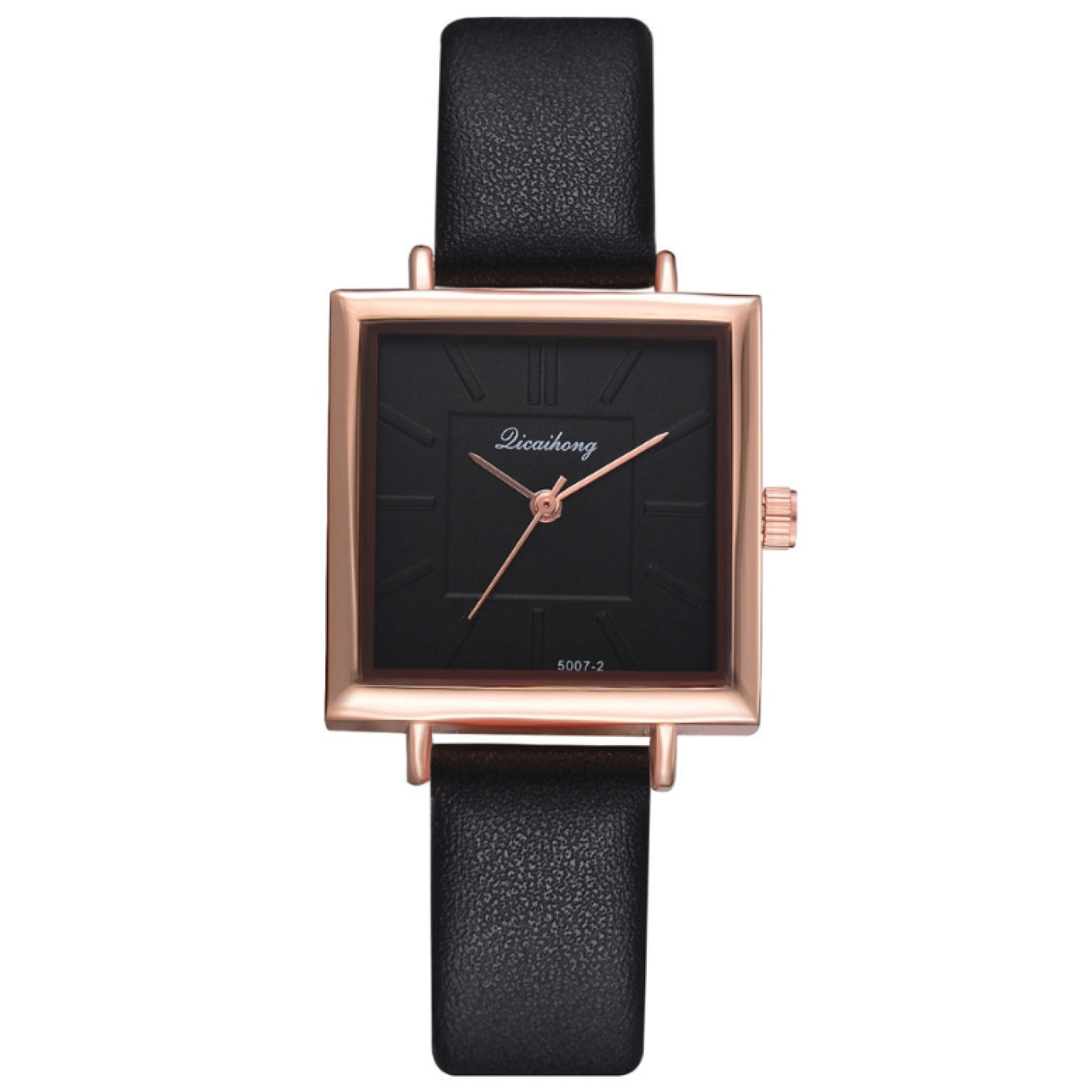 Hidzo Horloge Dicaihong Ø 28 - Zwart - Kunstleer