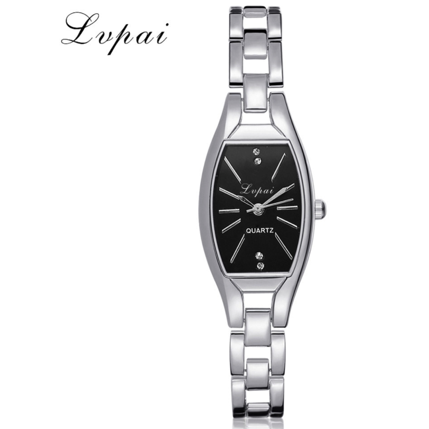 Hidzo Horloge LVPAI Quartz Ø 28/20 - Zilver/Zwart - Staal
