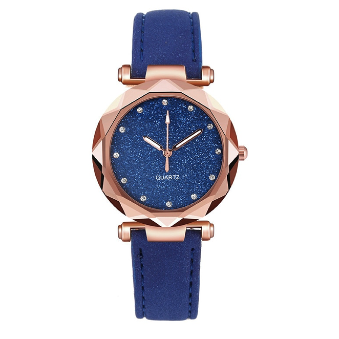 Hidzo Horloge Quartz Ø 38 - Blauw/Rose