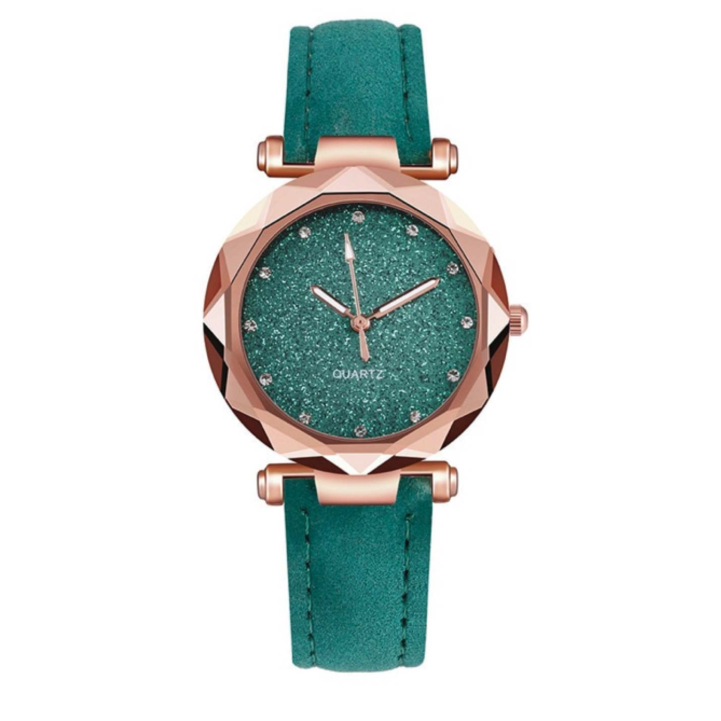 Hidzo Horloge Quartz Ø 38 - Groen/Rose