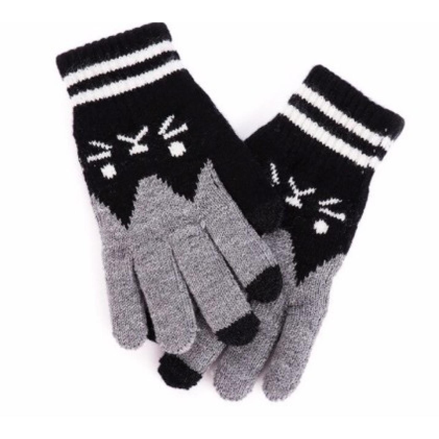 Hidzo Handschoenen - Zwart Grijs - Touch Vingertop - S/M
