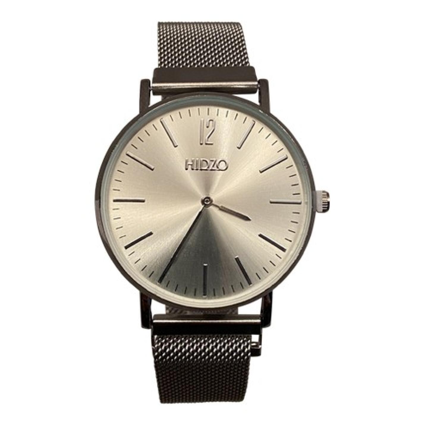 Hidzo Horloge ø 37 mm - Zilverkleurig - Staal - Magnetisch