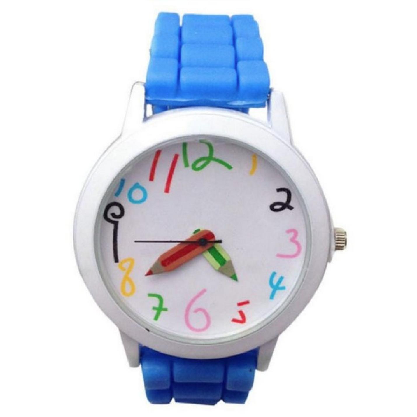 Hidzo Horloge Potlood - Ø 39 mm - Licht Blauw - Siliconen