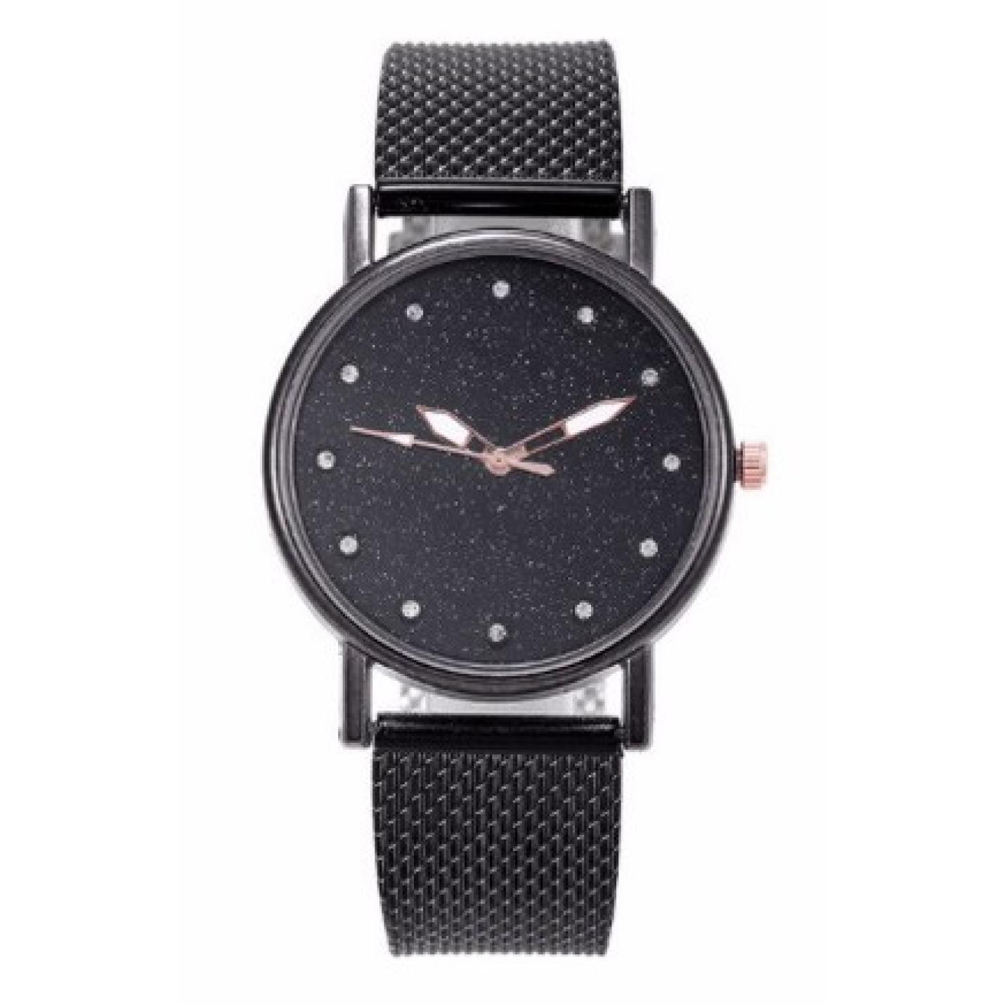 Horloge Sterren Quartz  Zwart  Staal