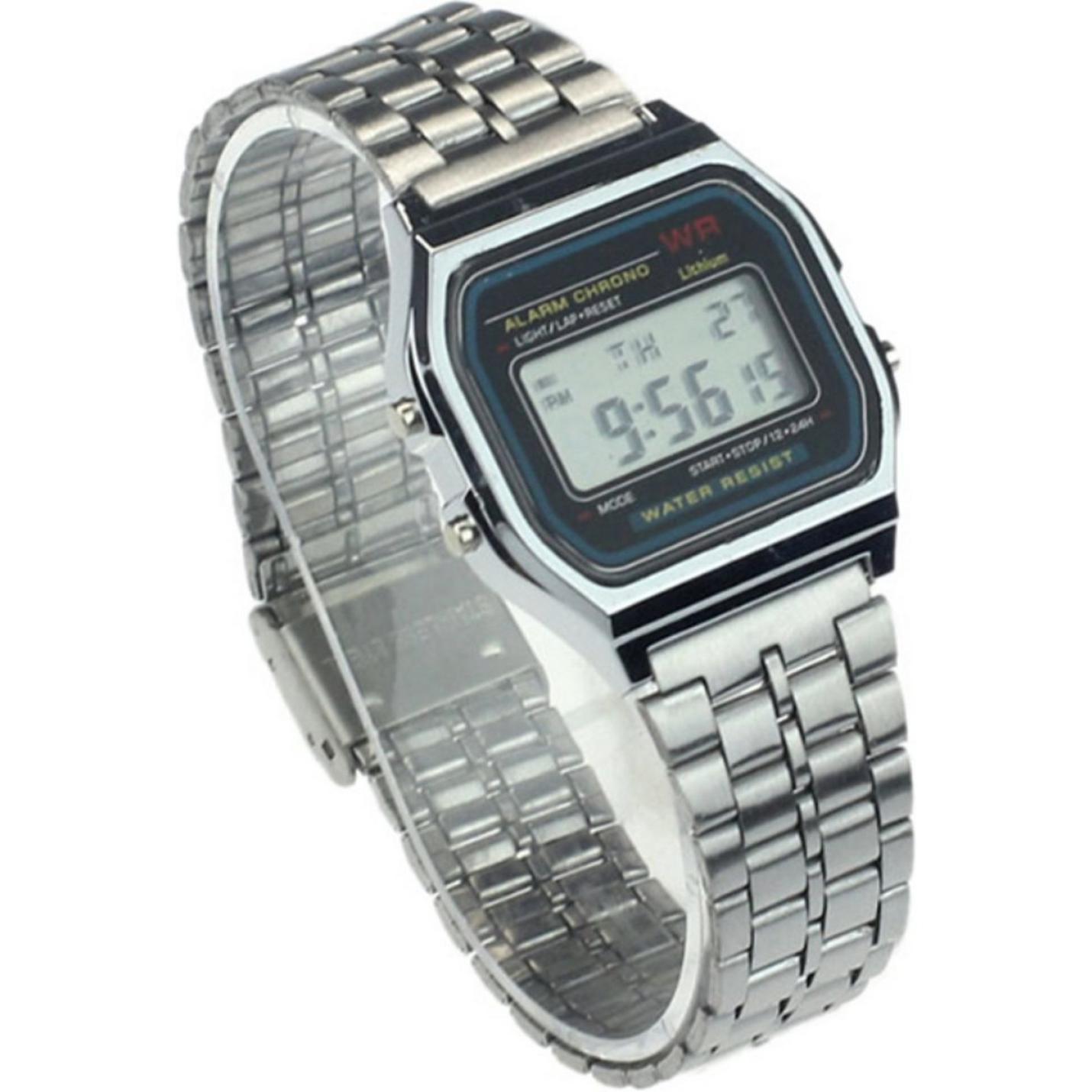 Hidzo Horloge Digital Watch Ø 37 mm - Zilver - Staal