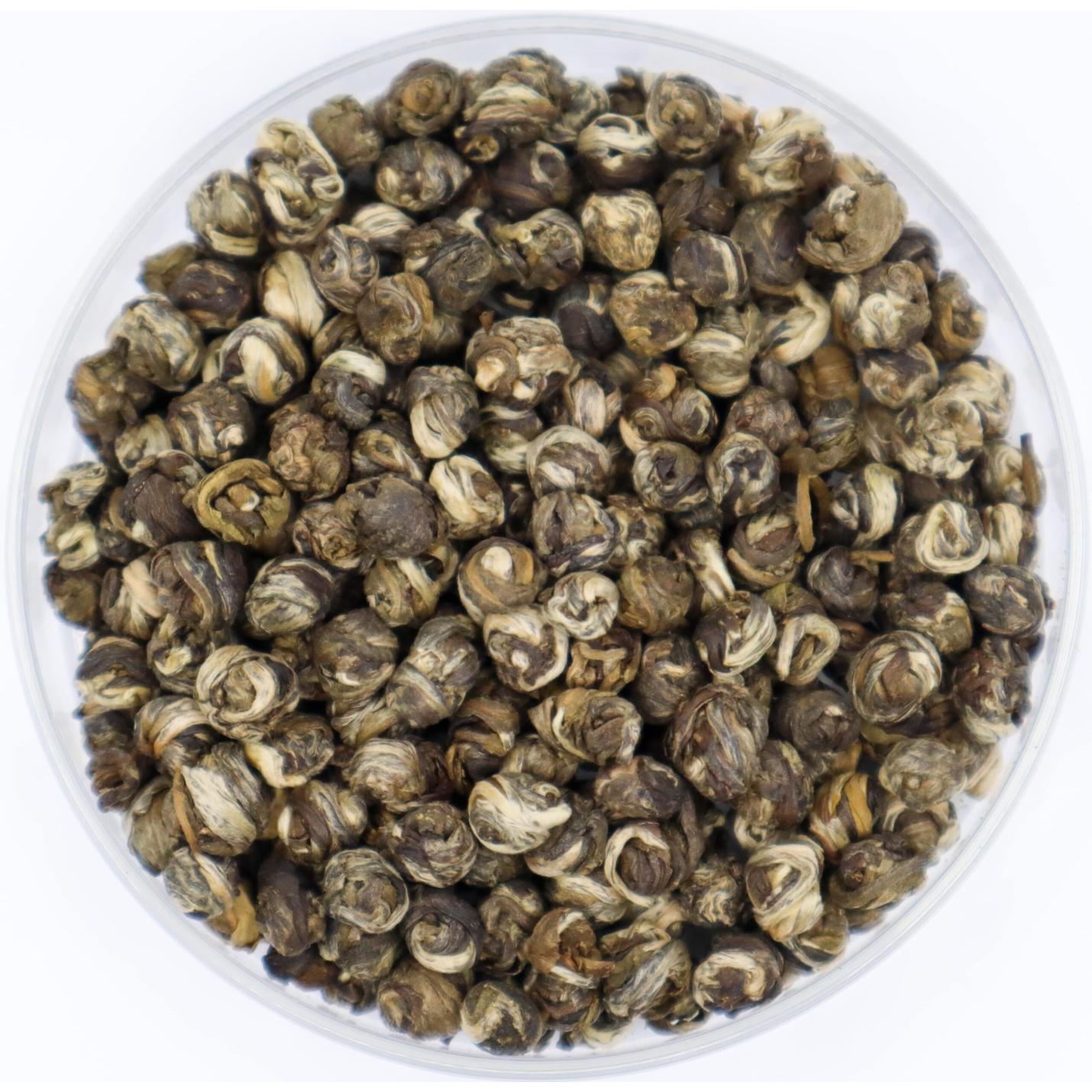 Jasmine Pearls -Losse Thee -  Een groene thee met de smaak van jasmijn - 200 gram Navulverpakking