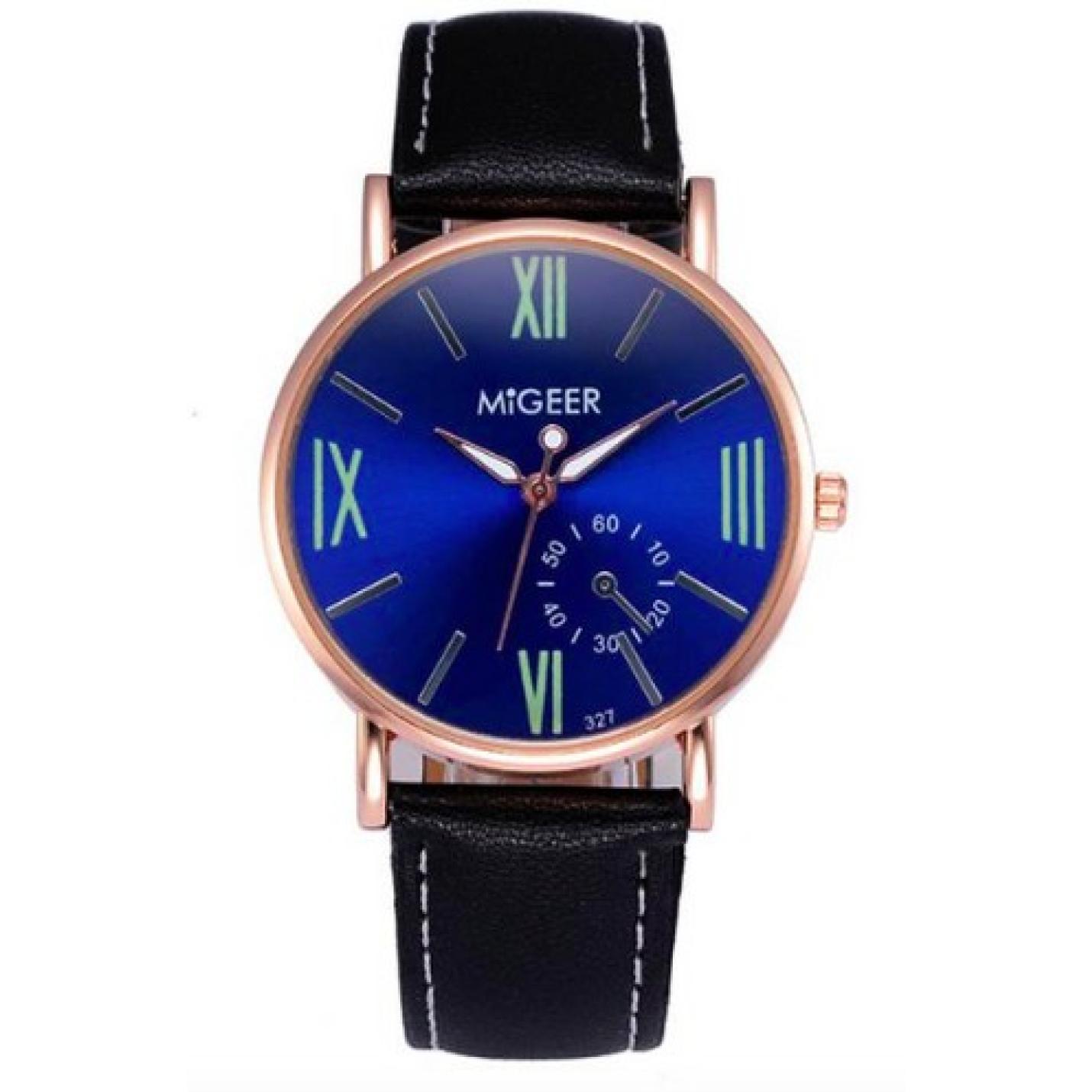 Hidzo Horloge Migeer ø 37 mm - Zwart - Inclusief horlogedoosje