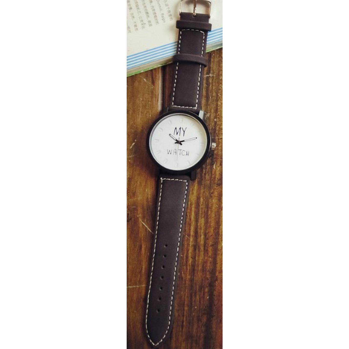 Hidzo Horloge My Watch ø 37 mm - Wit - Kunstleer