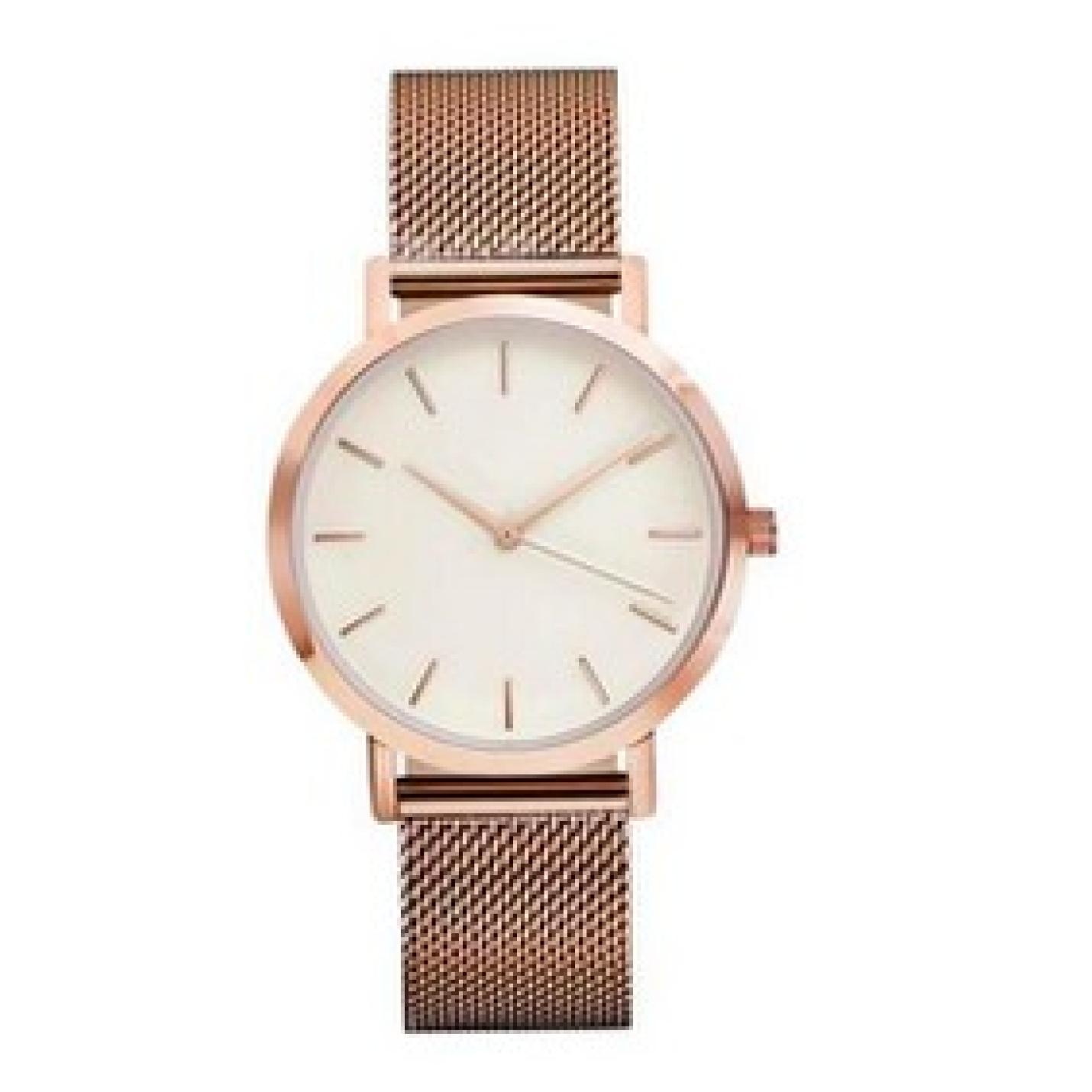 Hidzo Horloge Relogio ø 37 mm - Rose-Goud - Inclusief horlogedoosje