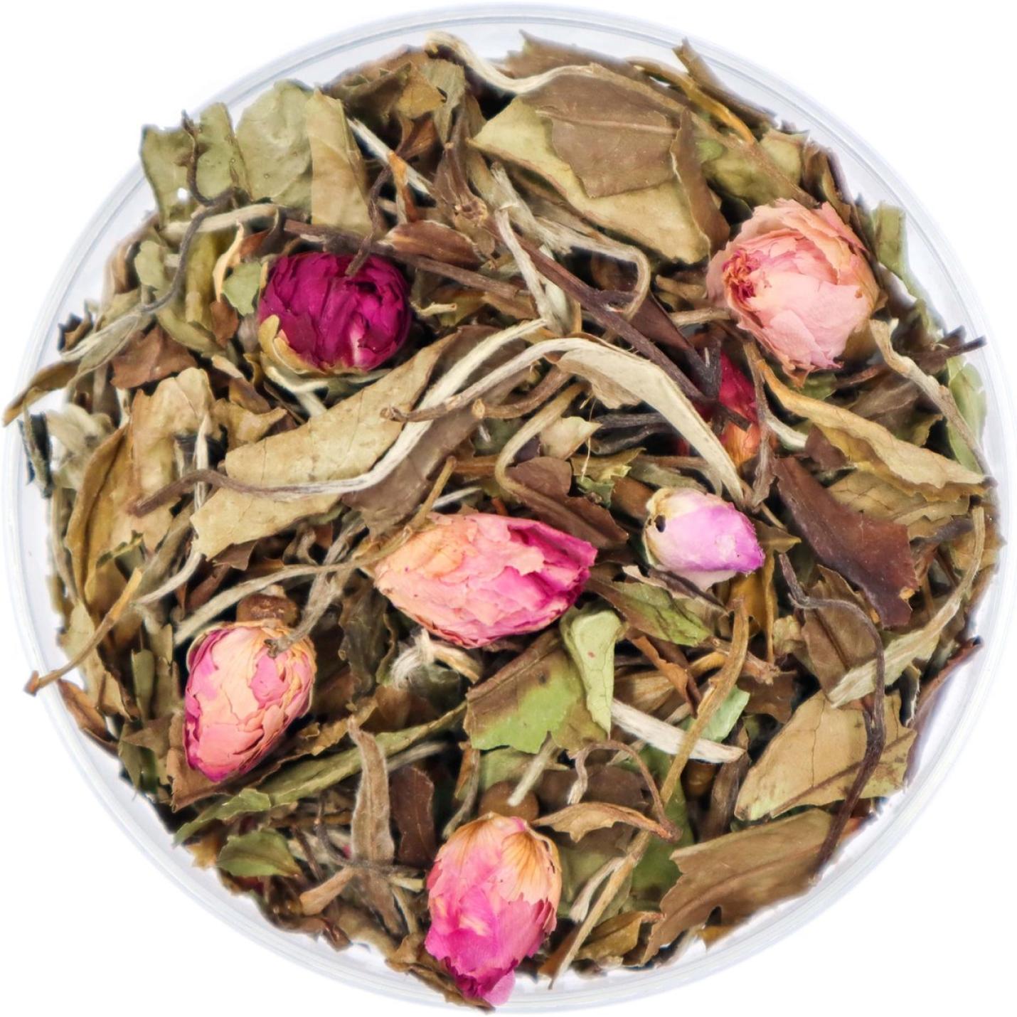 Rose Garden - Losse Thee - Deze thee is zacht en fris met de smaak van rozenblaadjes - 45 gram Amberpot 1