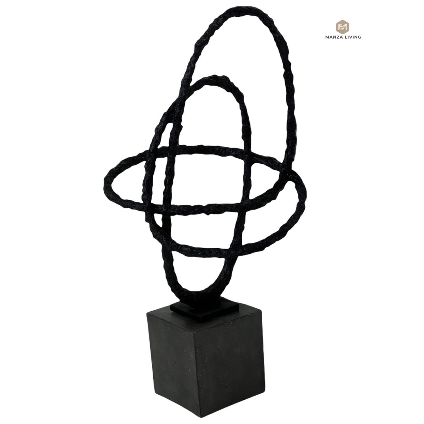 Zwart Design Sculptuur – H82cm – Manza Living 1