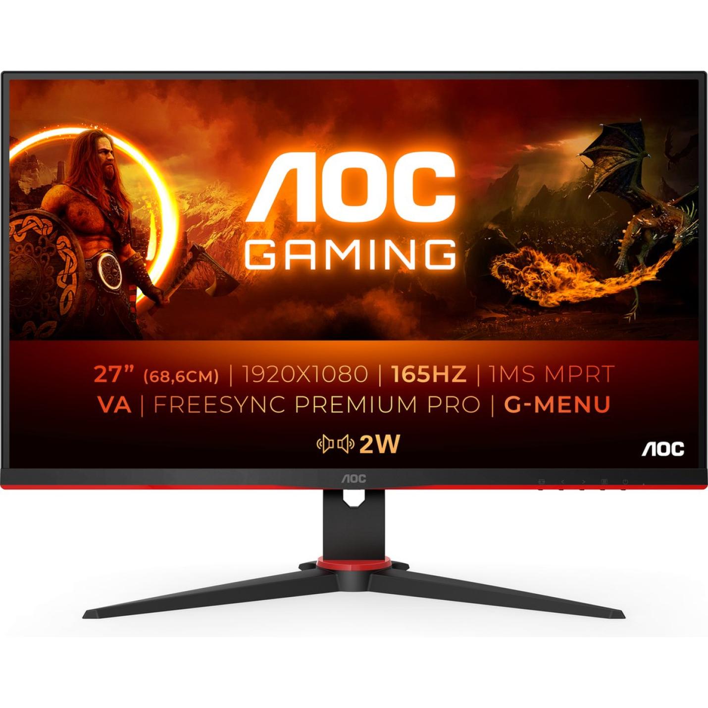 AOC 27G2SAE - Full HD VA 165Hz Gaming monitor - 27 Inch 9