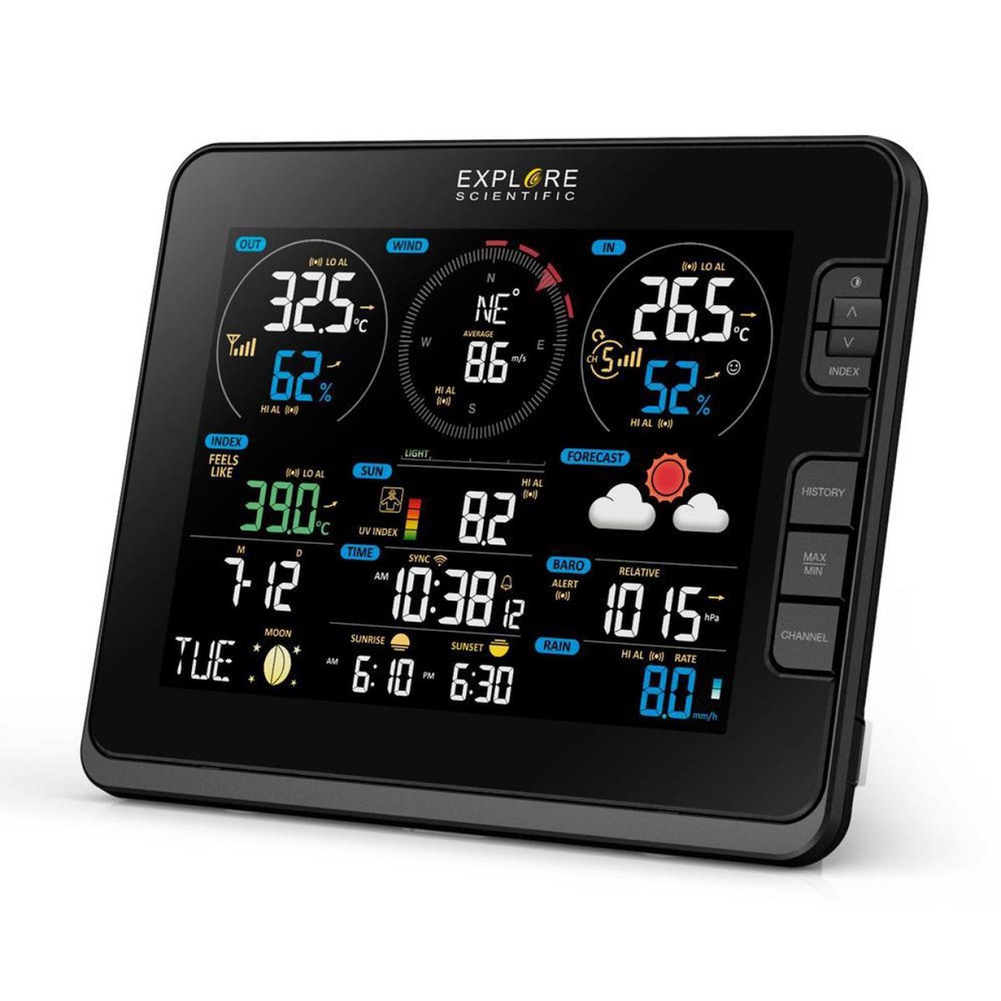 Explore Scientific WSX3001 Pro WIFI Weather Center 7-in-1 10