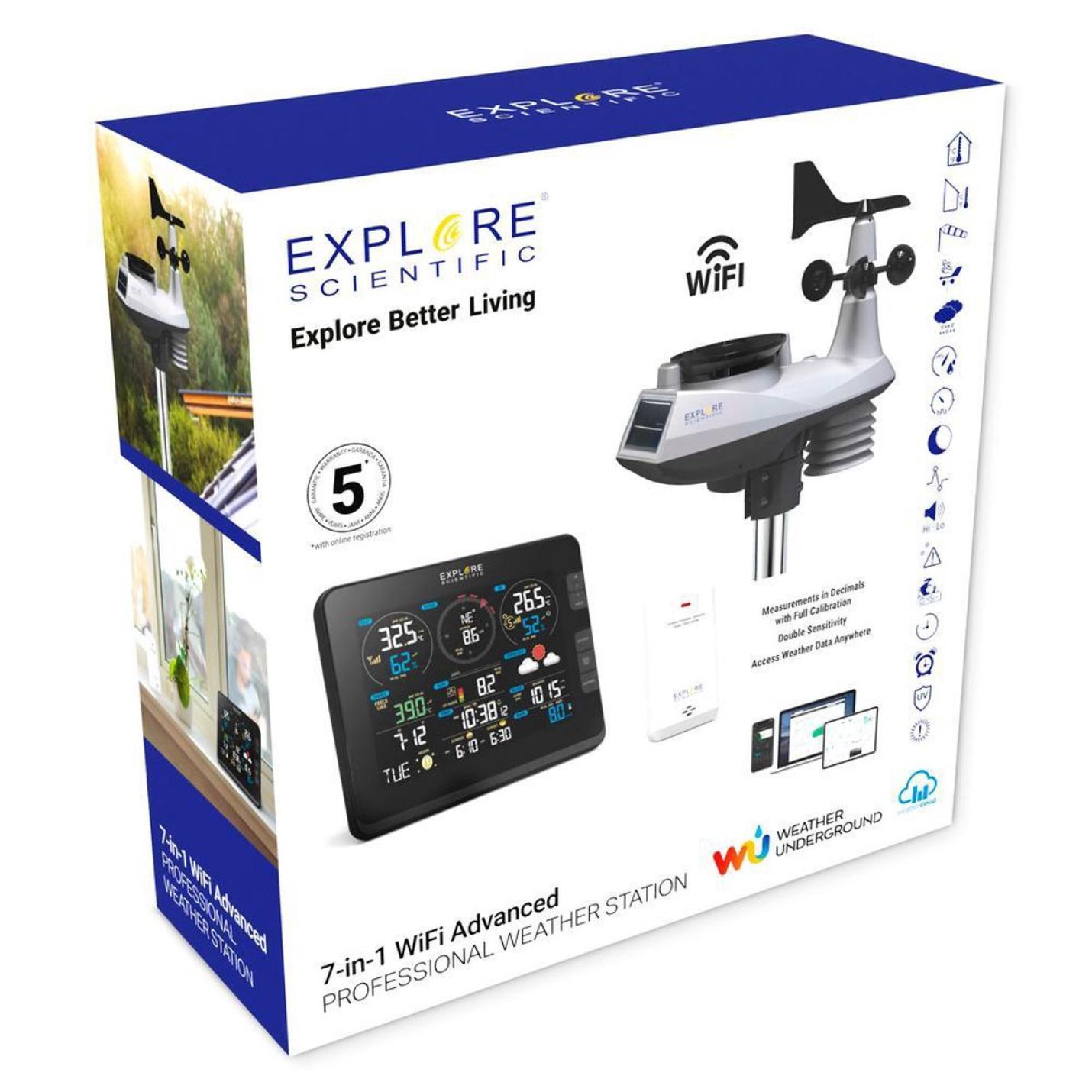 Explore Scientific WSX3001 Pro WIFI Weather Center 7-in-1 6