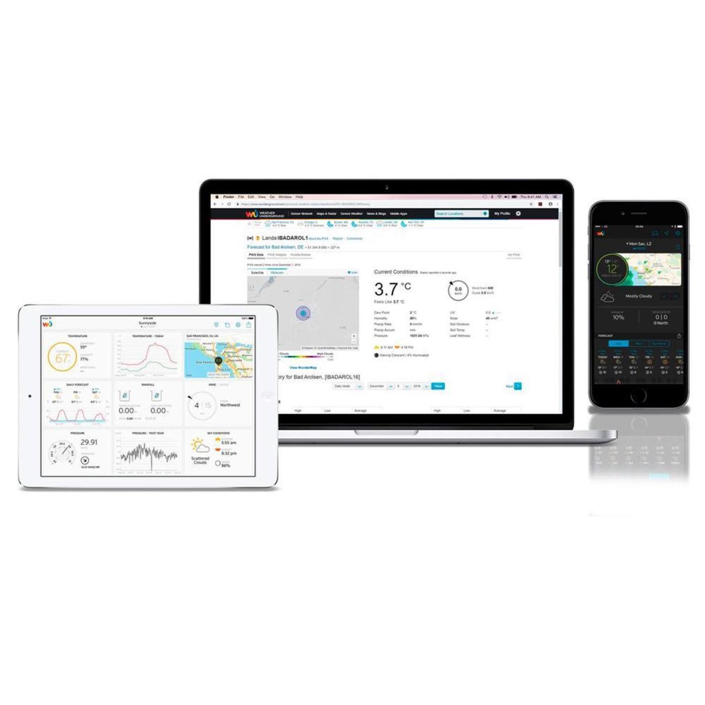 Explore Scientific WSX3001 Pro WIFI Weather Center 7-in-1 7