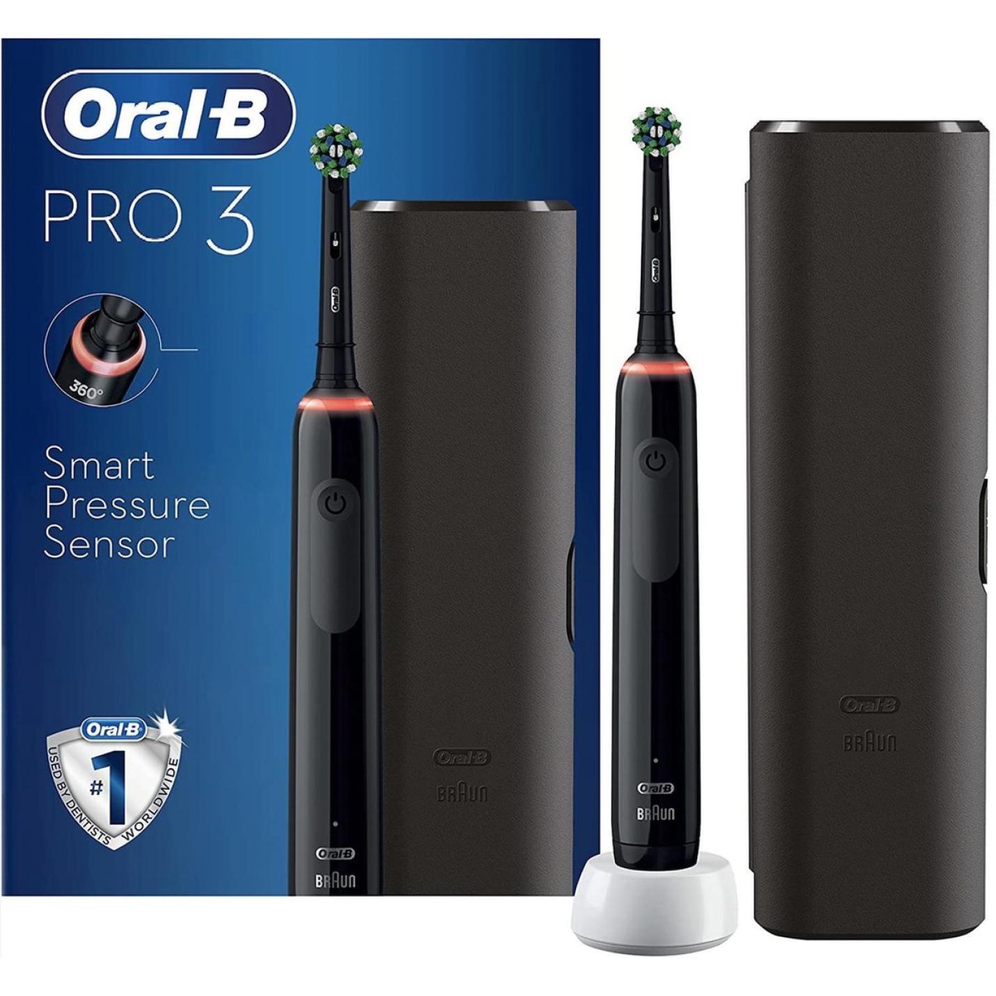 Oral-B PRO 3 - 3500 - Zwarte Elektrische Tandenborstel Ontworpen Door Braun - Incl. reisetui 1