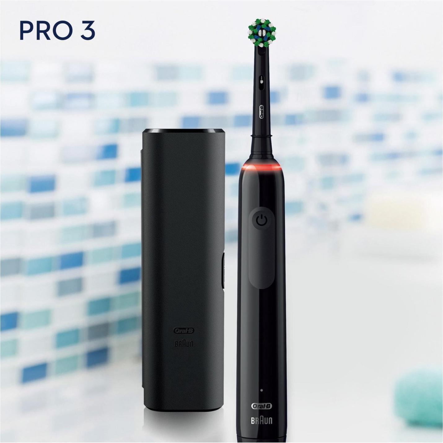 Oral-B PRO 3 - 3500 - Zwarte Elektrische Tandenborstel Ontworpen Door Braun - Incl. reisetui 5