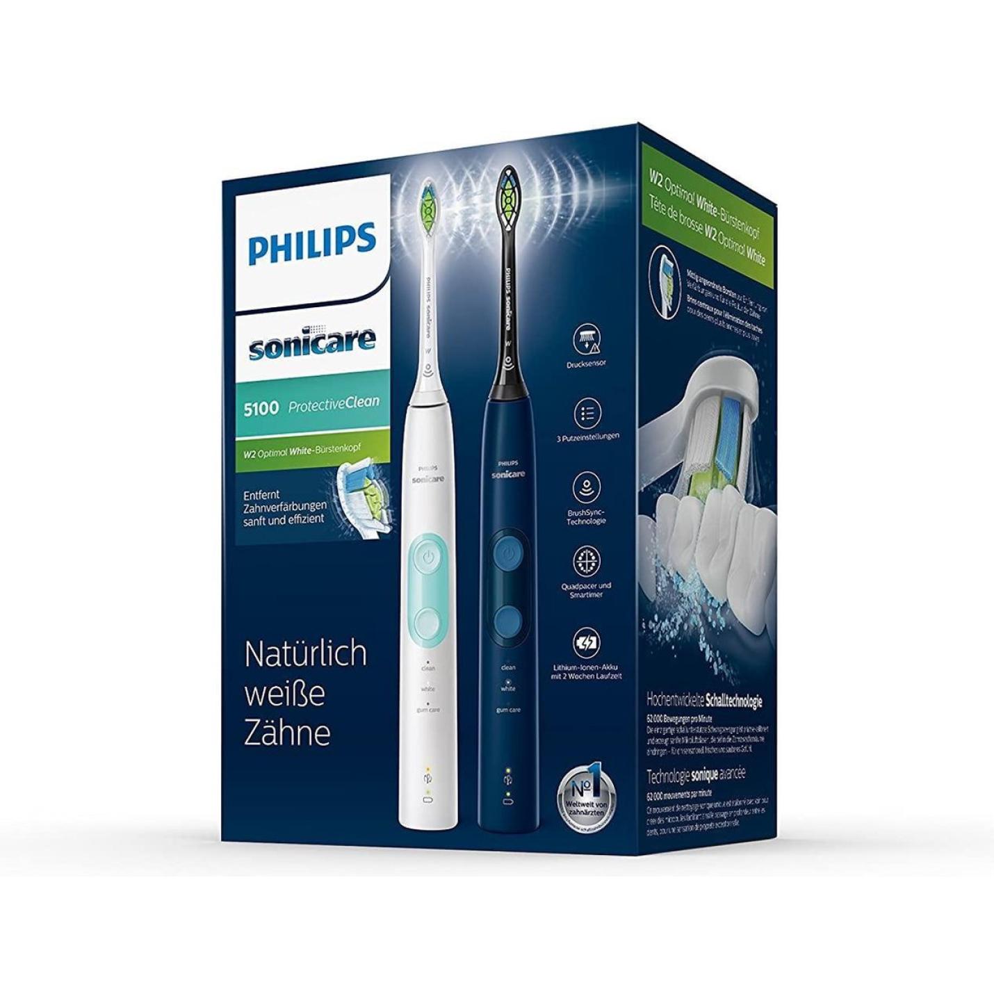 Philips 4500 series HX6851-34 - Sonische tandenborstel - Wit en blauw 7
