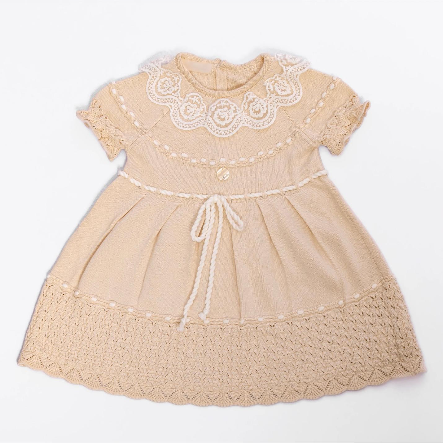 Baby lace beige dress