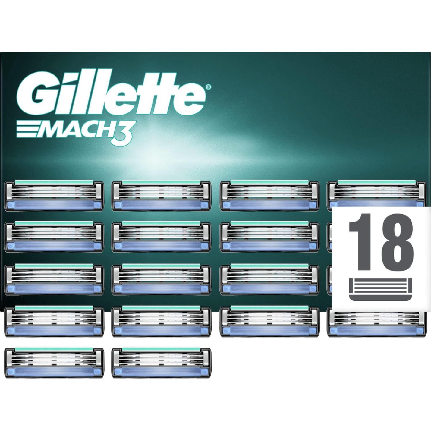 Gillette Mach3 Scheermesjes Voor Mannen - 18 Navulmesjes 1