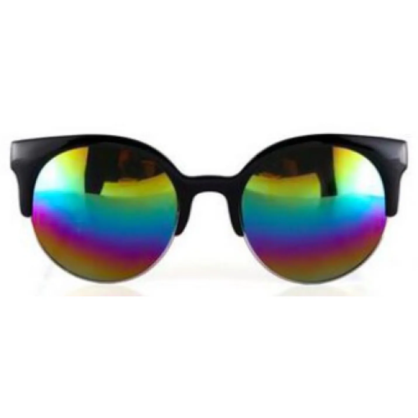 Cat Eye Zonnebril - Regenboog op zwart