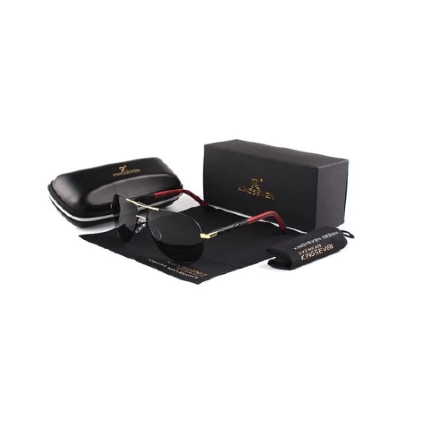 KingSeven Blackstar - Pilotenbril met UV400 en polarisatie filter - Z150