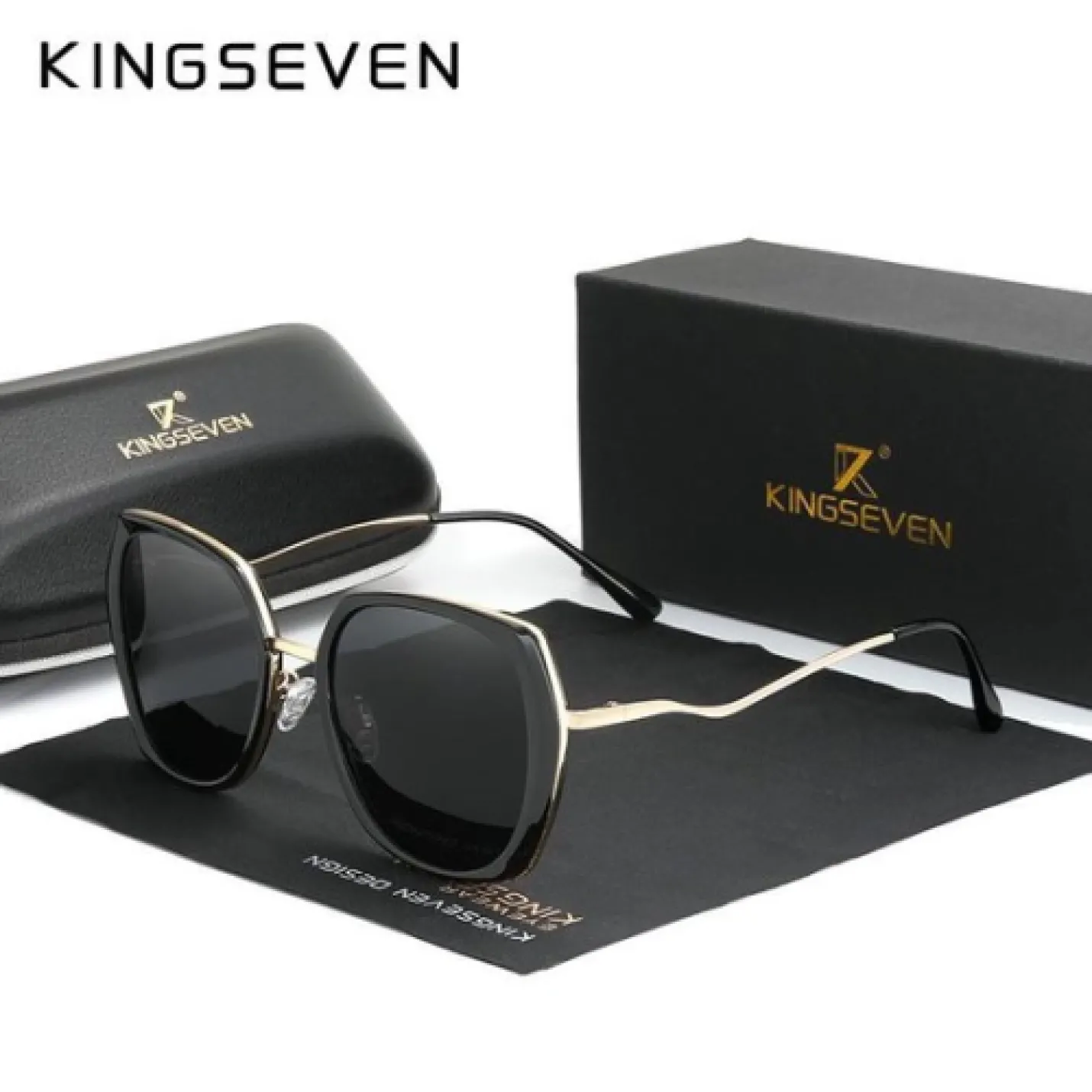 klok oplichterij Een deel Kingseven Diva - Elegante Dames zonnebril met UV400 en polarisatie filter |  Goudkleurig afgewerkt Hidzo | Webshoplocatie.nl