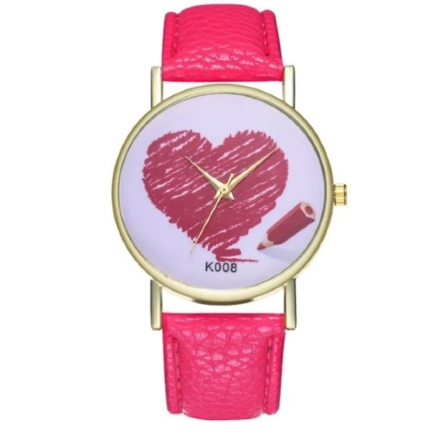 Hidzo Horloge Hart Ø 39 - Roze