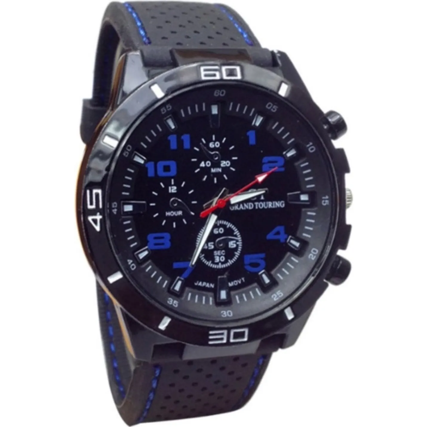 Hidzo Horloge GT Sport Ø 40 mm - Blauw - Inclusief horlogedoosje