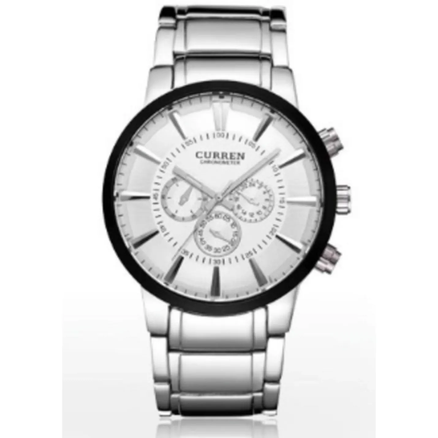 Hidzo Horloge Curren Ø 37 mm - Zilver/Wit - Inclusief horlogedoosje