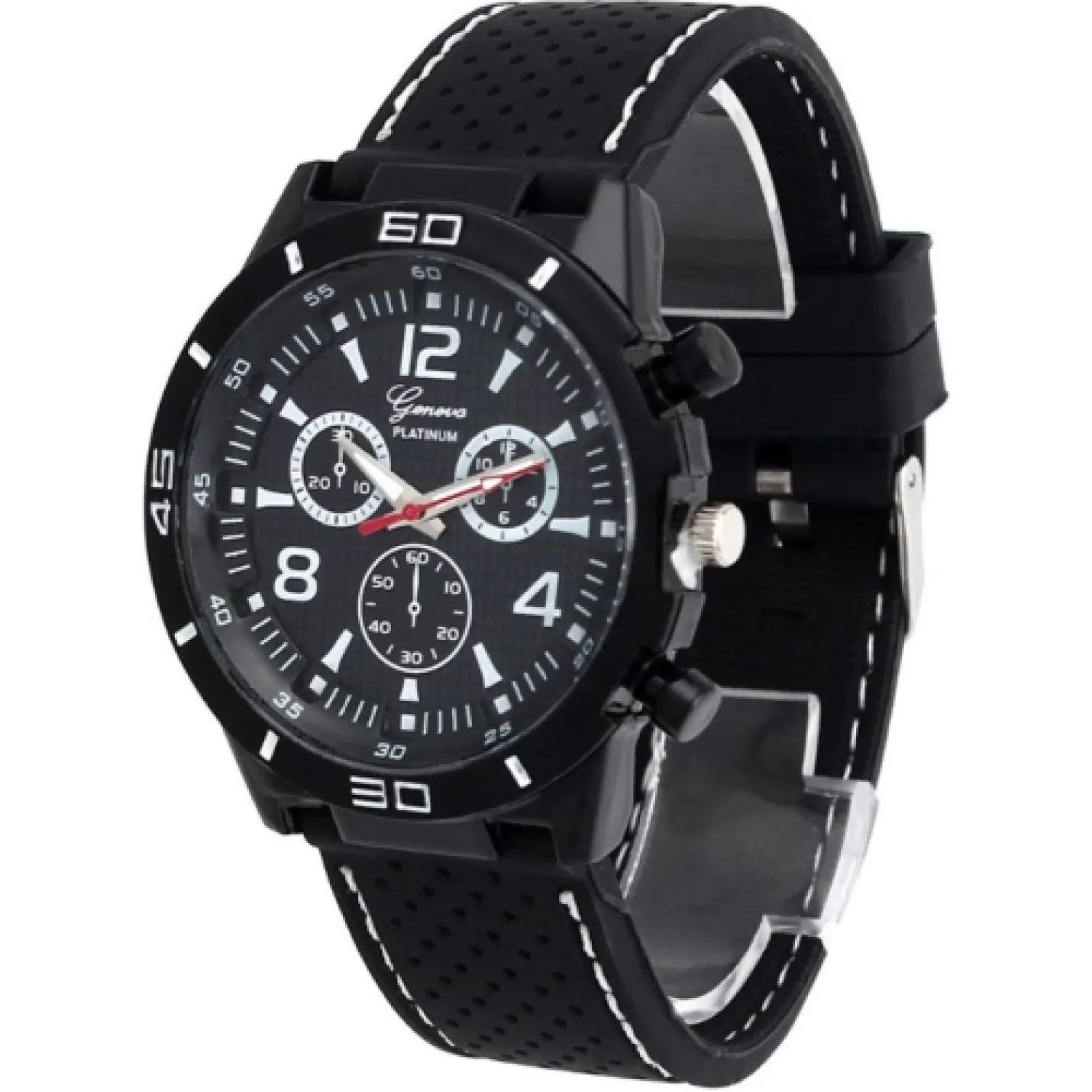Hidzo Horloge Geneve Sport Ø 37 mm - Wit - Inclusief horlogedoosje