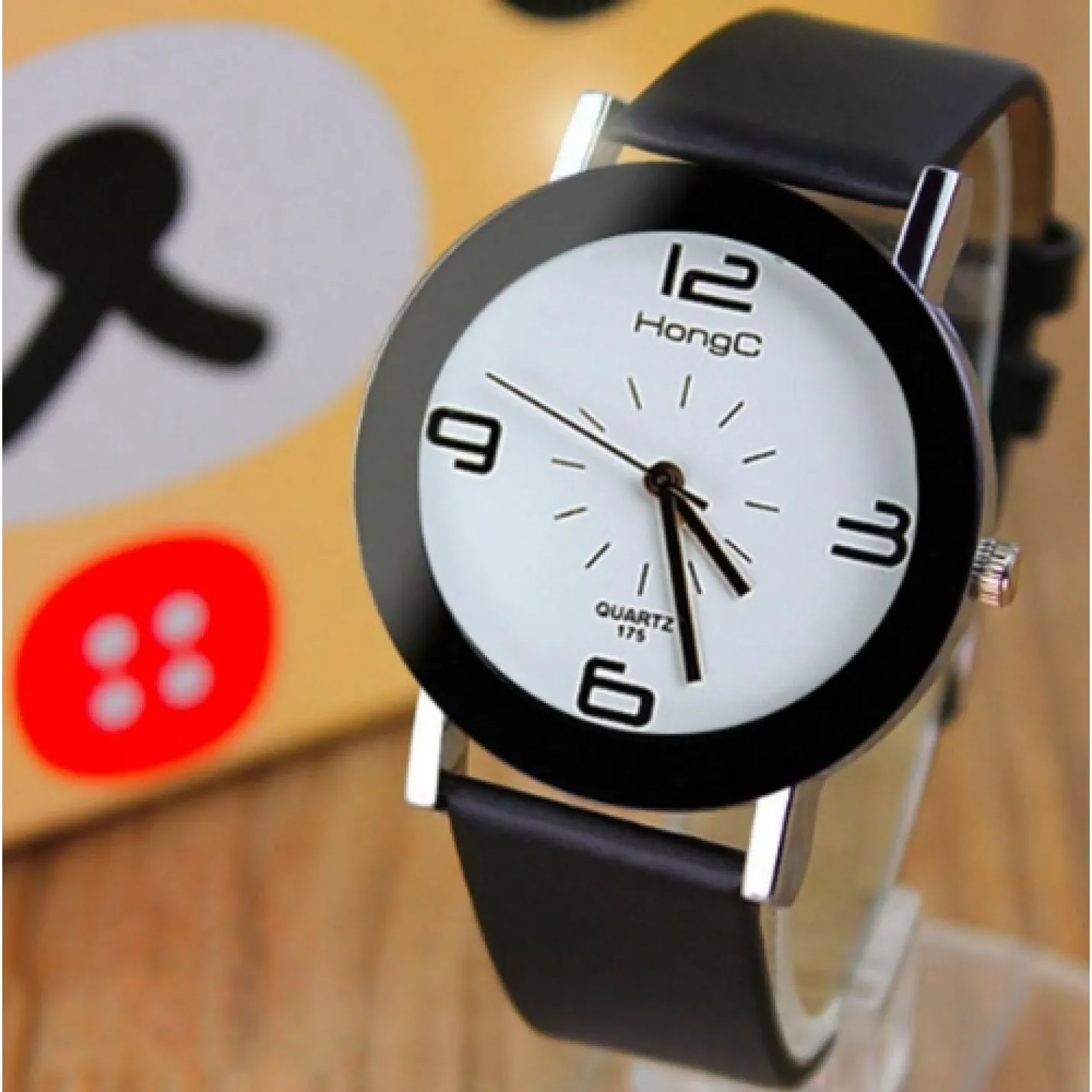 Dameshorloge HongC Horloge - Wit/Zwart