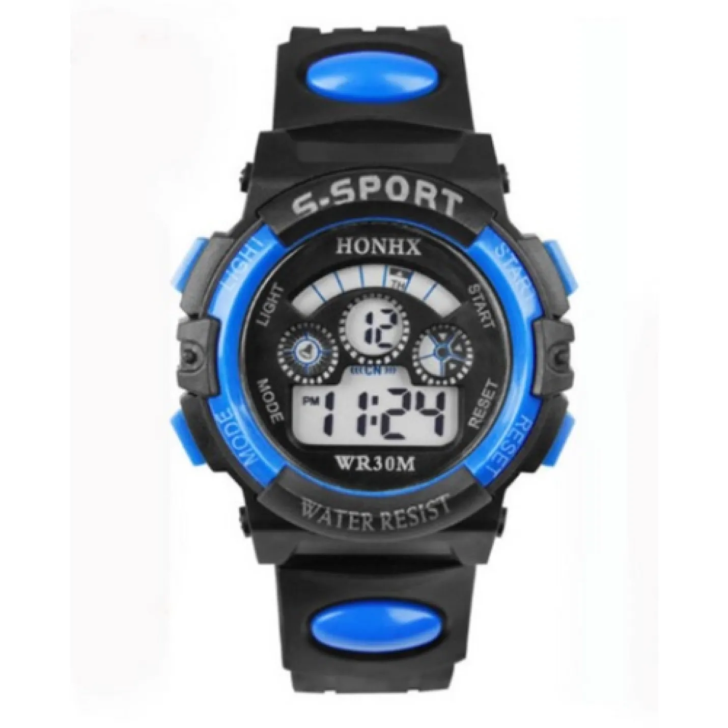 Hidzo Horloge S-Sport Ø 37 mm - Blauw - Kunststof