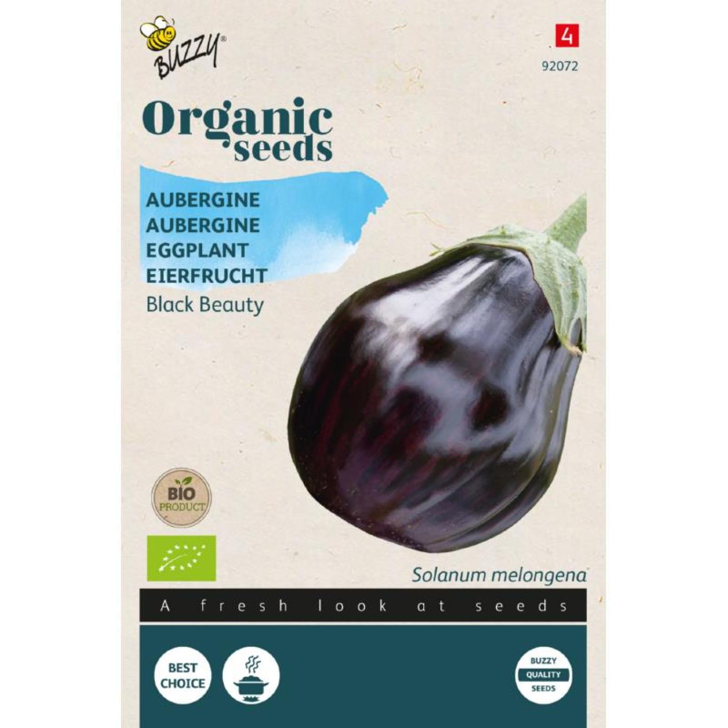 Buzzy® Organic Aubergine Black Beauty zaden (BIO)