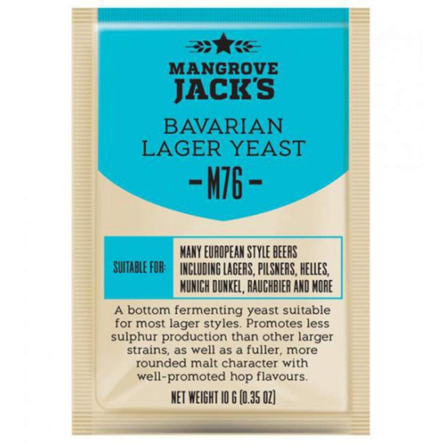 Bavarian Lager M76 gedroogde biergist - Mangrove Jack's Craft Series - 10 G