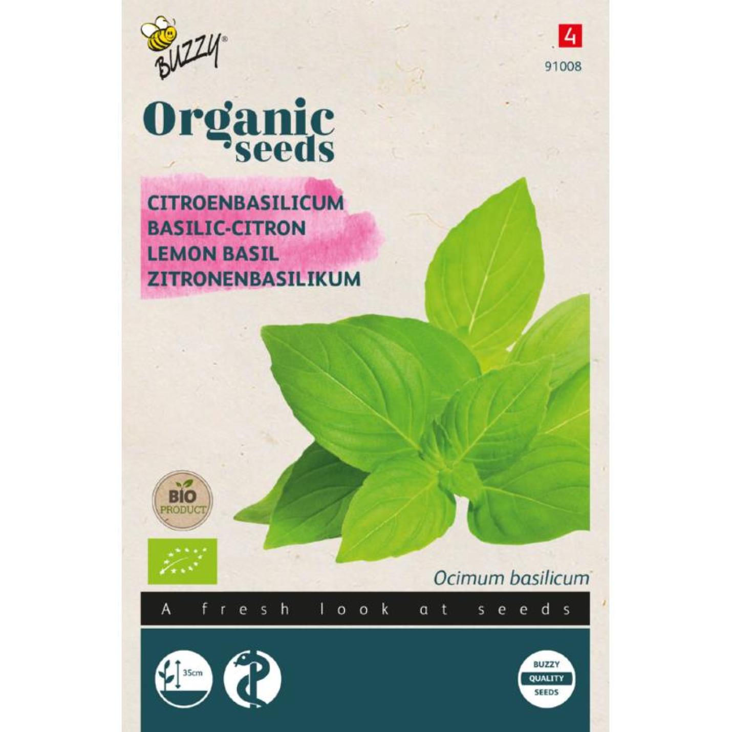 Buzzy® Organic Basilicum Citroensmaak zaden(BIO)