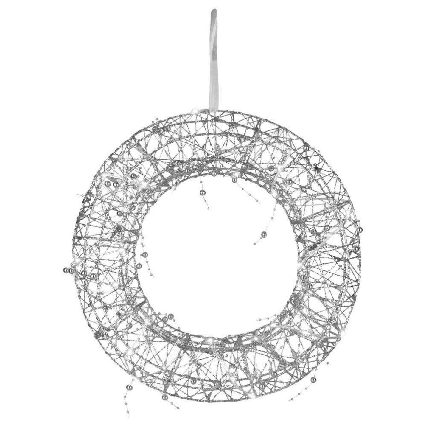 Kerst krans Draadkrans zilver 35cm