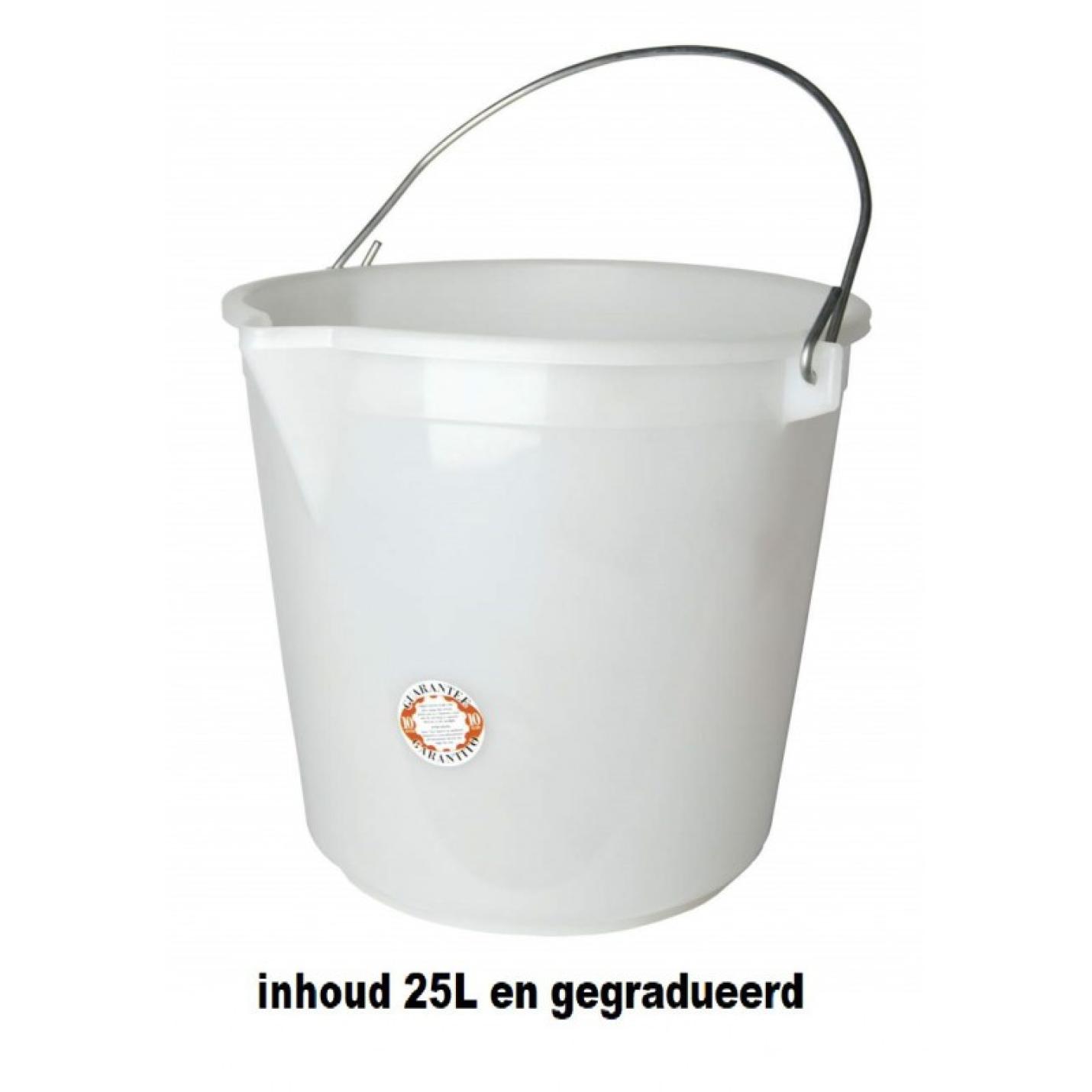 Emmer Wit 25 L Zonder Deksel + Giettuit