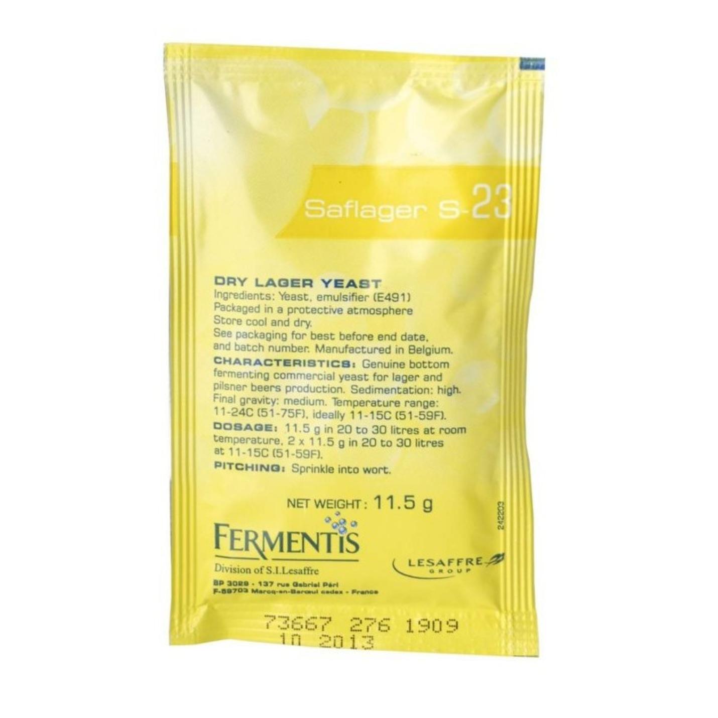 S-23 Saflager Fermentis biergist  11.5 G