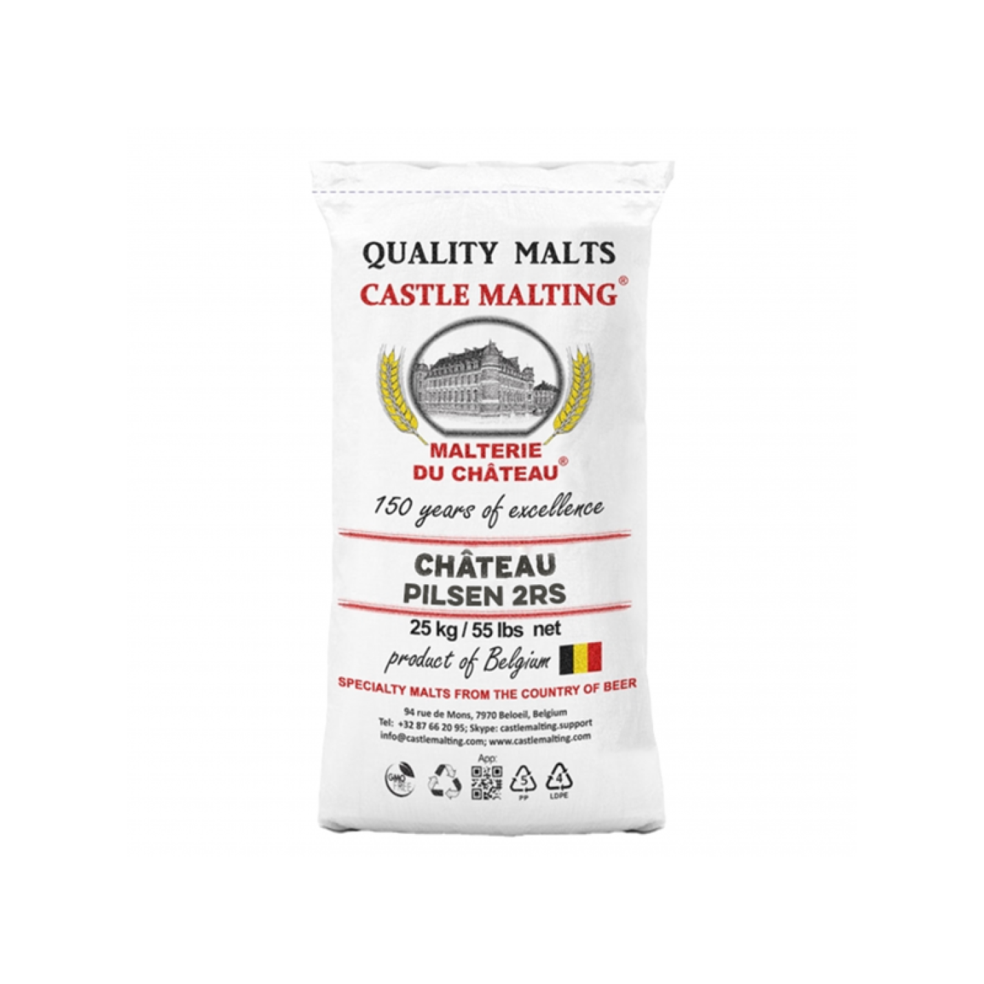 Pale Ale mout Chateau Castle Malting 7,0-10,0 EBC 25 Kg