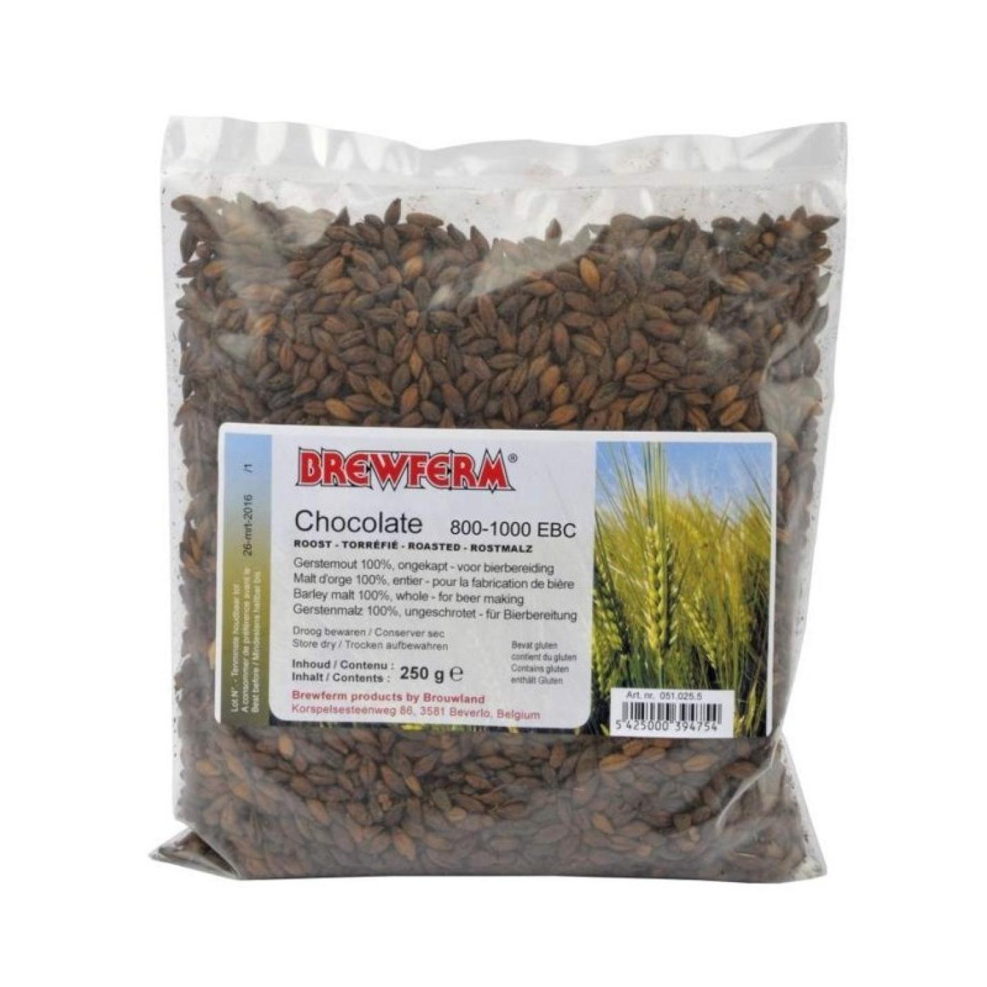 Chocolade Brewferm  800-1000 Ebc 250 Gr