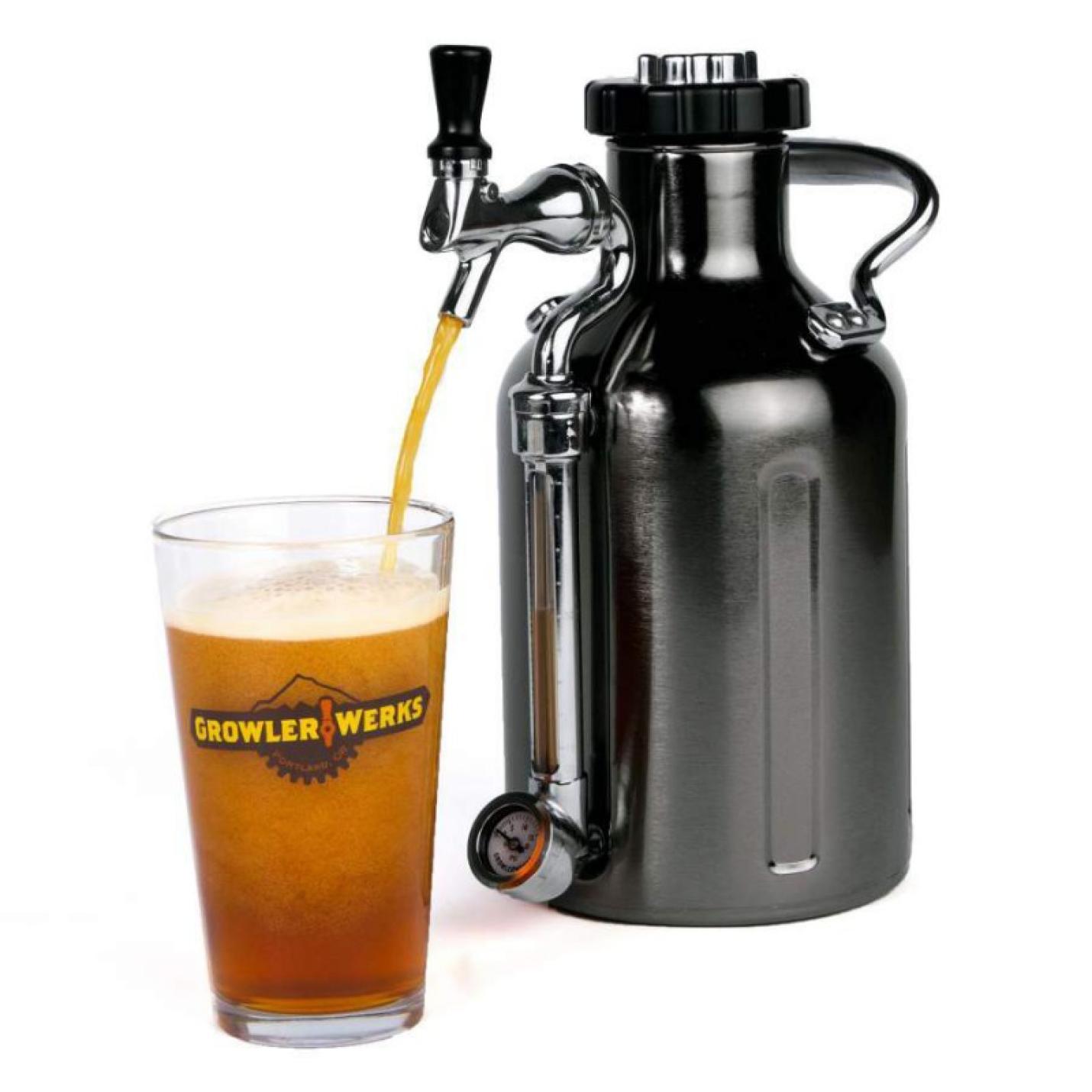 Thuistap GrowlerWerks uKeg™ 64 zwart chroom - 1,9 l