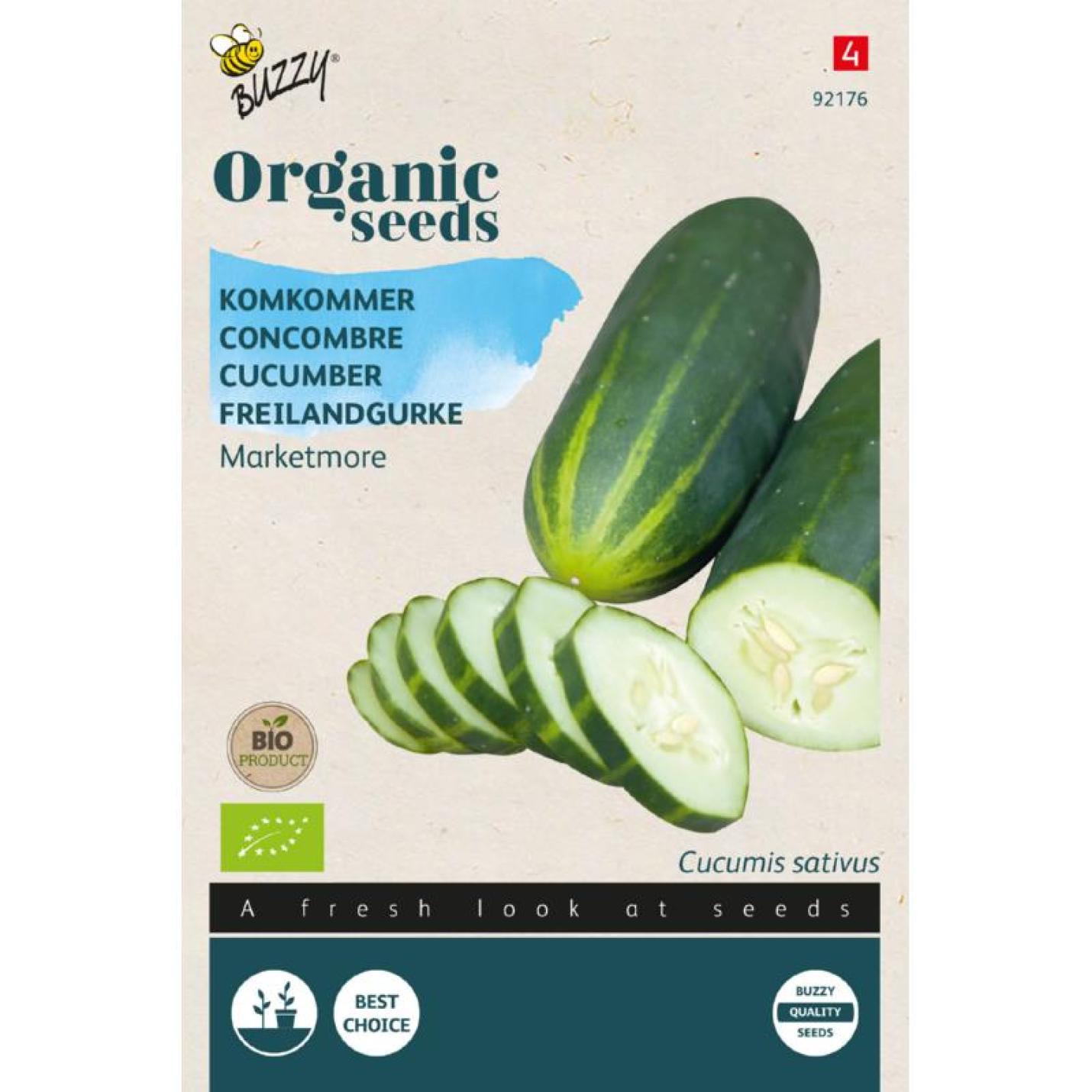 Buzzy® Organic Komkommer Marketmore zaden (BIO)