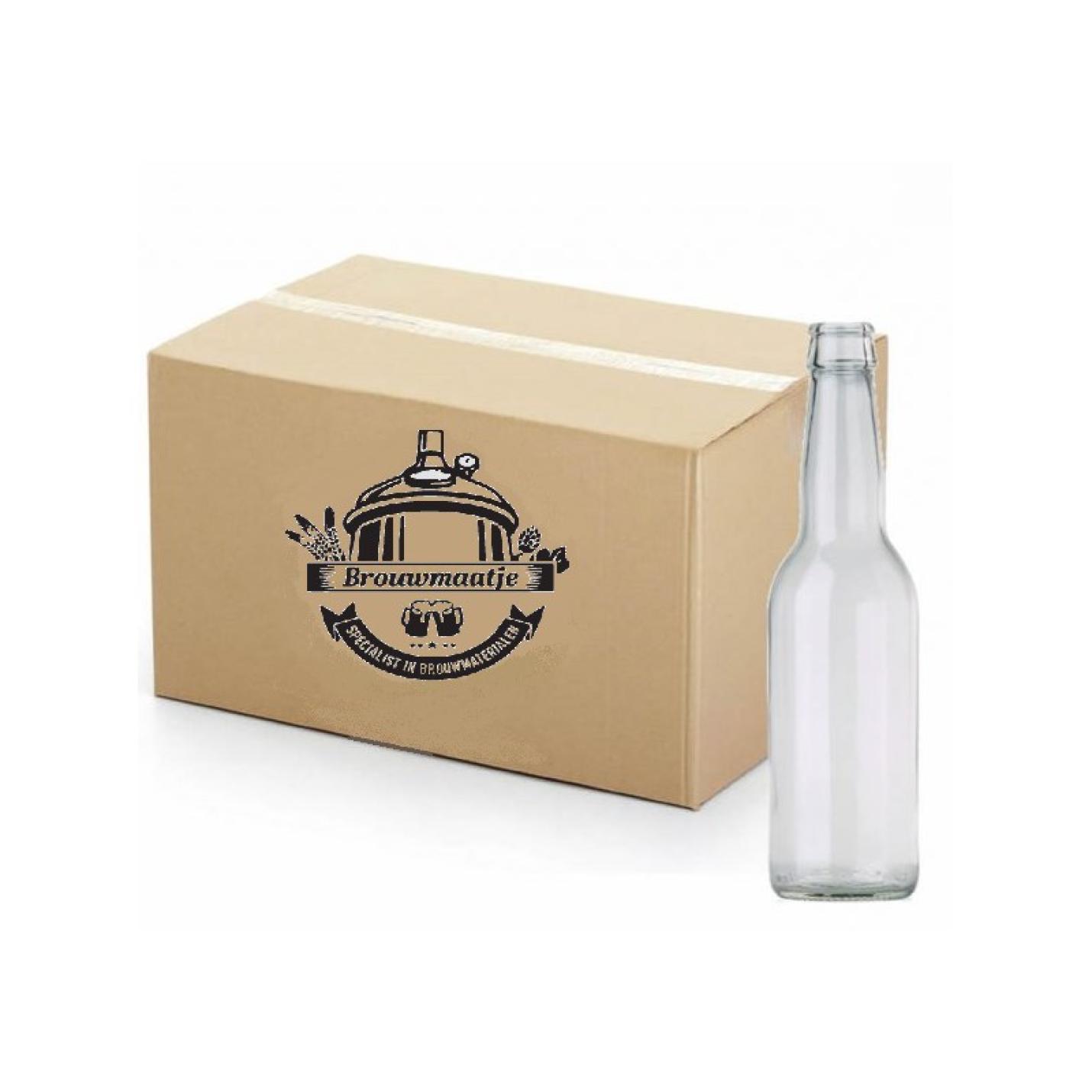 fles Longneck 33 Cl, 24st.transparant, 26 Mm