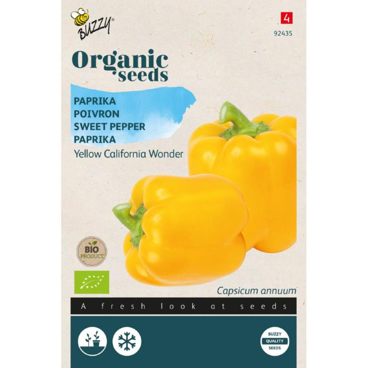 Buzzy® Organic Paprika Yellow California Wonder zaden(BIO)